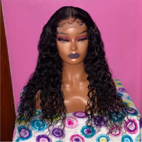 22” Water Wave Closure Wig – HD Lace | 180% Density | 100% Human Hair - Picture 1 of 2